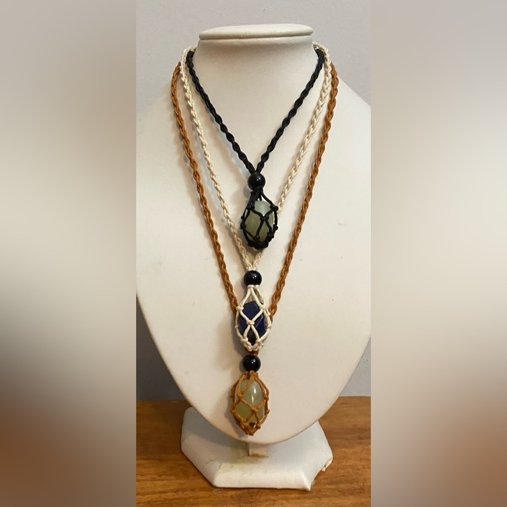 NEW Macrame knotted necklaces for crystals - Price is FIRM!